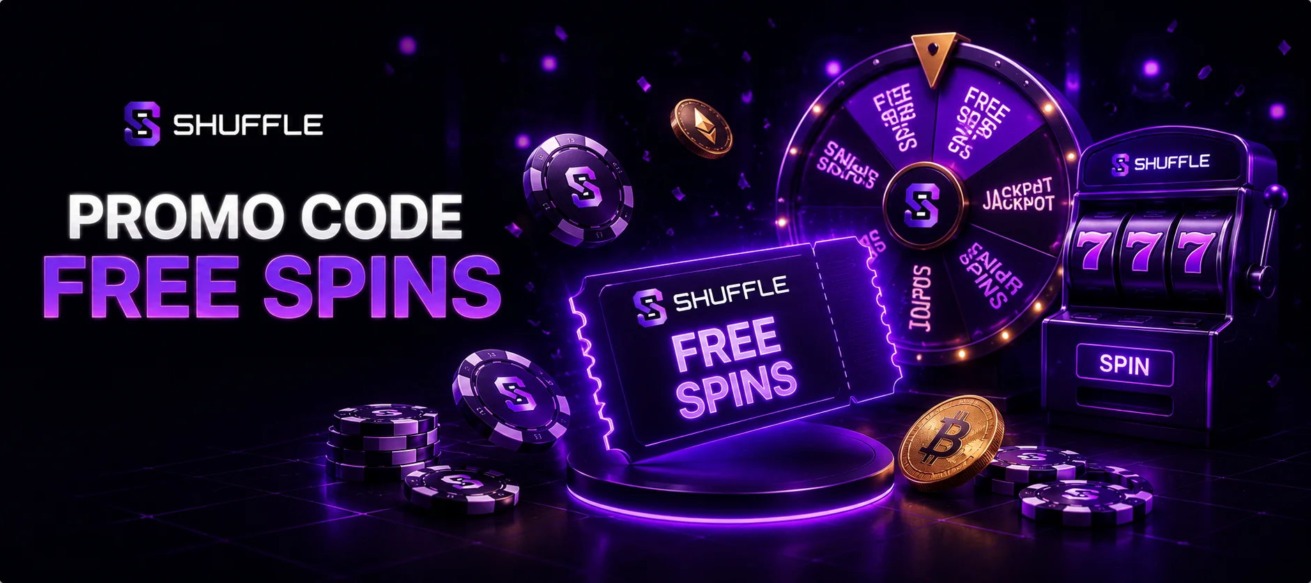 Shuffle free spins promotional visual