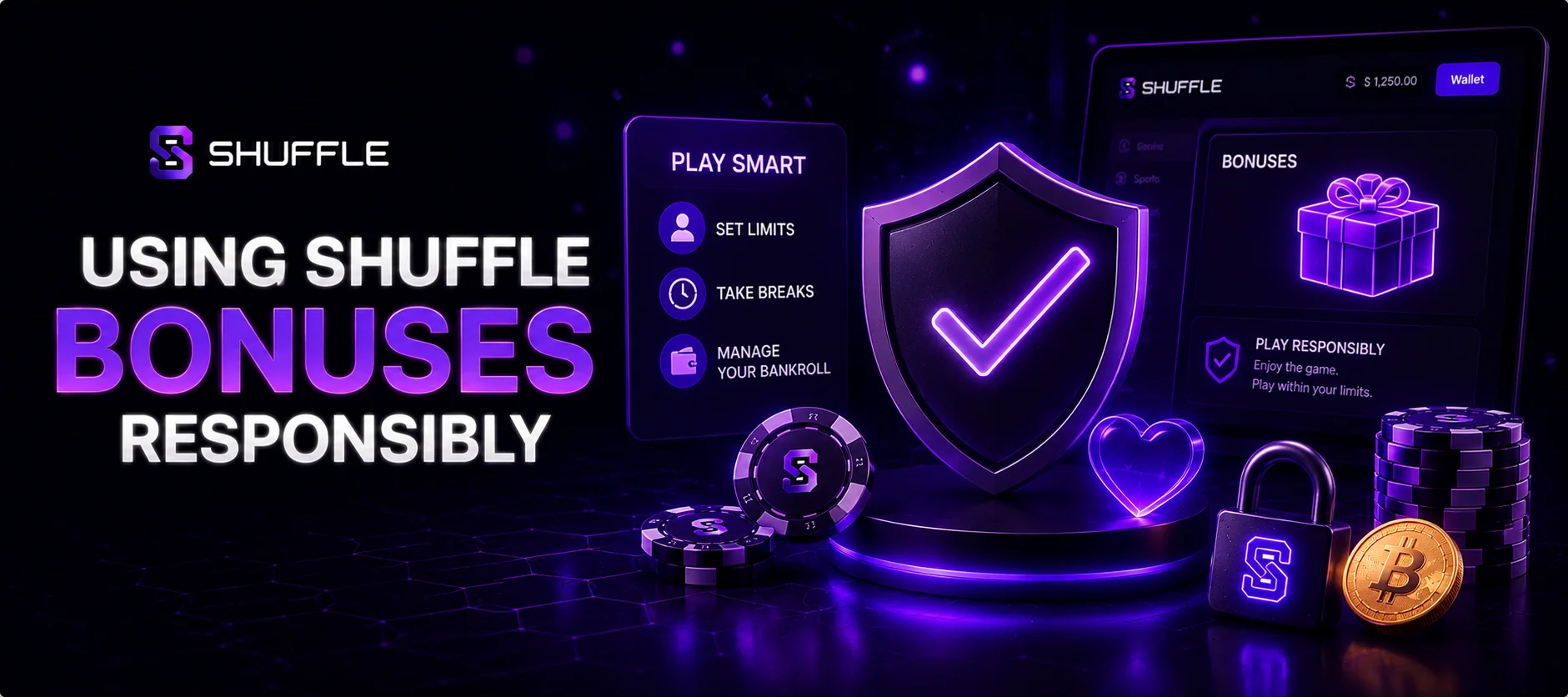 Responsible gambling reminder for Shuffle players